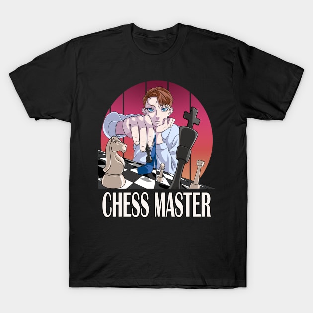 Chess Master Smart Board Game Player T-Shirt by Noseking
